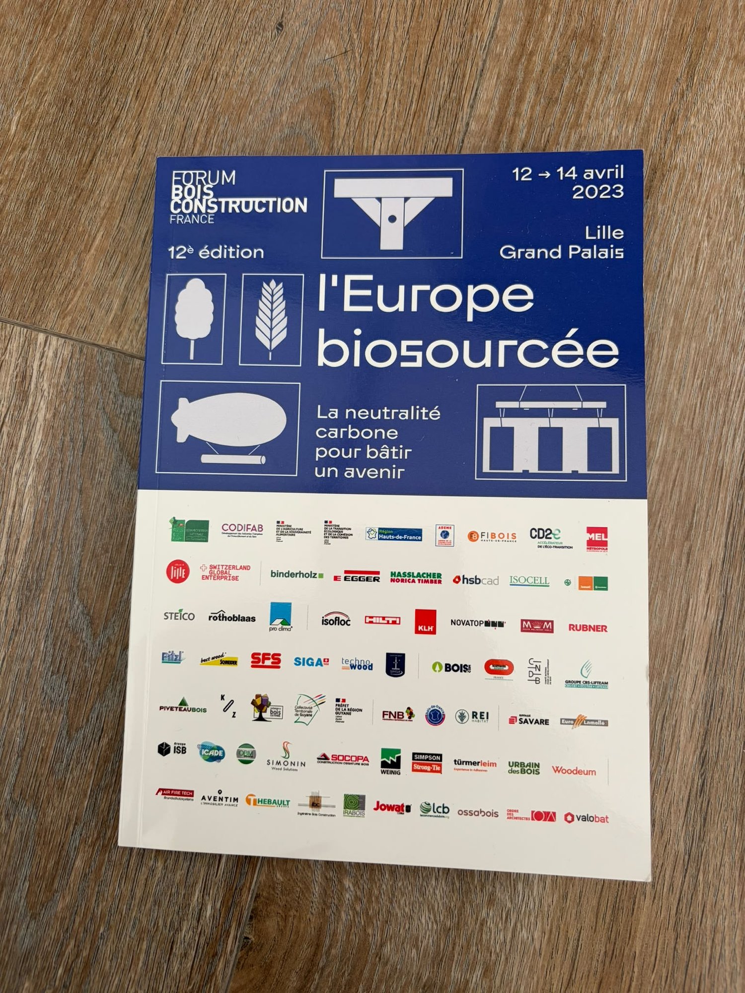 Couverture du livret du Forum Bois Construction 2023, « l’Europe biosourcée »